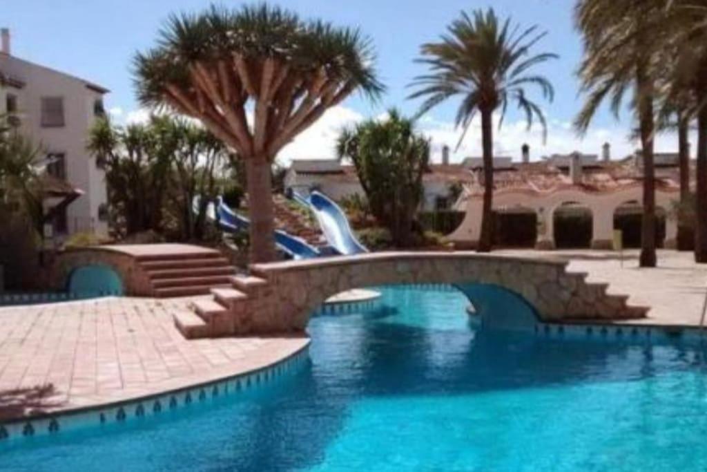 En Denia, Urbanizacion El Palmar Con Piscina, Toboganes Y Chiringuito Apartment Luaran gambar